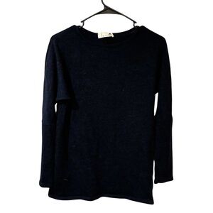 Gorilla Cat Navy Blue Size‎ Small Crewneck Pullover Knit Top